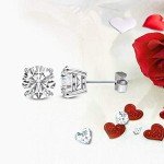 14K White Gold Lab Grown Diamond Stud Earrings