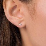 14K White Gold Lab Grown Diamond Stud Earrings