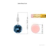Blue Topaz Dangle Earrings in 14K Gold