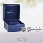 Natural Diamond Stud Earrings in 14K White Gold
