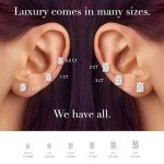 Lab Grown Diamond Gold and Platinum Stud Earrings