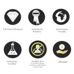 Lab Grown Diamond Gold and Platinum Stud Earrings