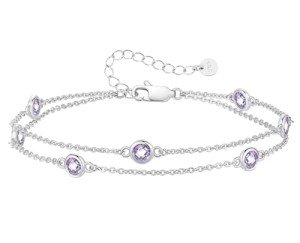 Louisa Secret 925 Silver Birthstone Charm Bracelet