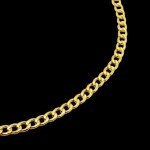 Dainty 10K Gold Curb Chain Anklet for Women