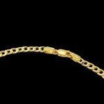 Dainty 10K Gold Curb Chain Anklet for Women