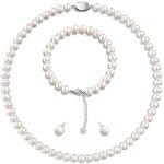 Elegant Freshwater Pearl Necklace and Earrings Set