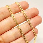 Dainty 10K Gold Curb Chain Anklet for Women