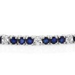 Adjustable Blue Sapphire & Diamond Tennis Bracelet