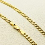 Dainty 10K Gold Curb Chain Anklet for Women