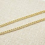 Dainty 10K Gold Curb Chain Anklet for Women