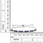 Adjustable Blue Sapphire & Diamond Tennis Bracelet
