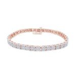 Elegant 14K Gold Over Silver Tennis Bracelet