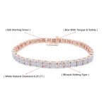 Elegant 14K Gold Over Silver Tennis Bracelet