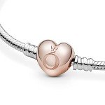 Pandora Heart Clasp Snake Chain Charm Bracelet