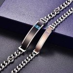 Personalized Stainless Steel Couples Bracelets - Custom Engraving