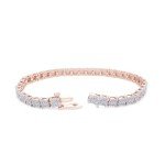Elegant 14K Gold Over Silver Tennis Bracelet