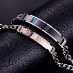 Personalized Stainless Steel Couples Bracelets - Custom Engraving