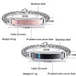 Personalized Stainless Steel Couples Bracelets - Custom Engraving