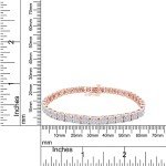 Elegant 14K Gold Over Silver Tennis Bracelet