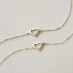 14K Gold Mini Heart Diamond Bracelet for Women