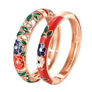 UJOY Classic Women's Hollow Bangle Bracelet Set