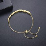 14K Gold Moissanite Halo Bracelet for Women