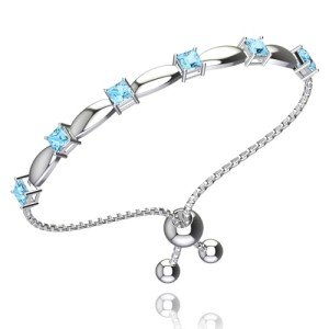 Belinda Jewelz Adjustable Birthstone Tennis Bracelet 925 Silver