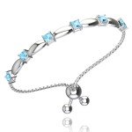 Belinda Jewelz Adjustable Birthstone Tennis Bracelet 925 Silver