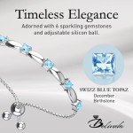 Belinda Jewelz Adjustable Birthstone Tennis Bracelet 925 Silver