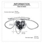 Gothic Witches Heart Bracelet in Sterling Silver