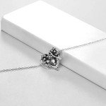 Gothic Witches Heart Bracelet in Sterling Silver