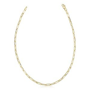 10k Yellow Gold Paperclip Link Bracelet for Women