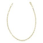 10k Yellow Gold Paperclip Link Bracelet for Women