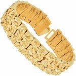 23mm Gold Plated Nugget Link Bracelet for All