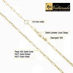 10k Yellow Gold Paperclip Link Bracelet for Women