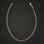 10k Yellow Gold Paperclip Link Bracelet for Women