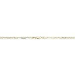 10k Yellow Gold Paperclip Link Bracelet for Women