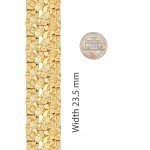 23mm Gold Plated Nugget Link Bracelet for All