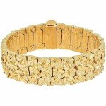 23mm Gold Plated Nugget Link Bracelet for All