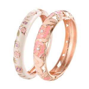 Hand-Painted Wide Bangle Bracelet for Women