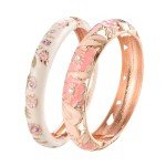 Hand-Painted Wide Bangle Bracelet for Women