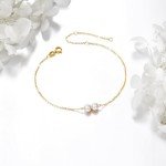 14K Gold Freshwater Cultured Pearl Bracelet for Women