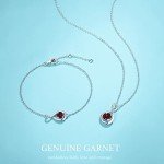 Dainty Infinity Sterling Silver Garnet Bracelet