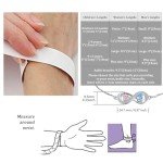 Custom Infinity Heart Bracelets with Birthstones for Women