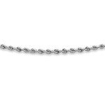 14k White Gold Rope Chain Ankle Bracelet