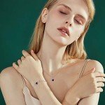 Dainty Infinity Sterling Silver Garnet Bracelet