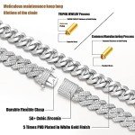 Iced Out Diamond Cuban Link Chain Necklace/Bracelet