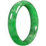 Green Burmese Jade Bangle Bracelet for Women