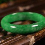 Green Burmese Jade Bangle Bracelet for Women