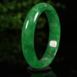 Green Burmese Jade Bangle Bracelet for Women